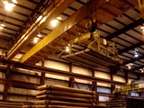 5 Ton capacity manual (hand wheel) sheet lifter on a double girder crane